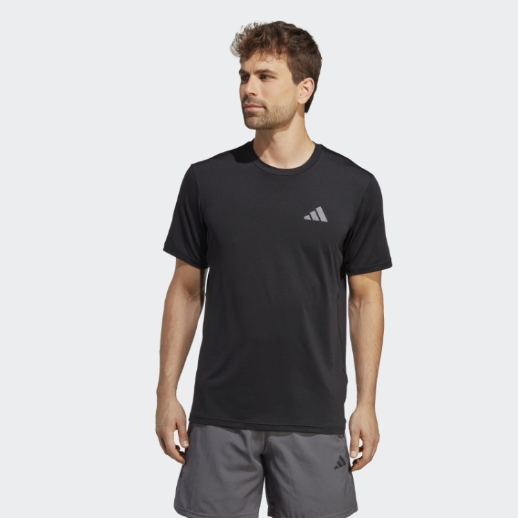 Camiseta De Treinamento Stretch Sazonal Preta Adidas Train Essentials