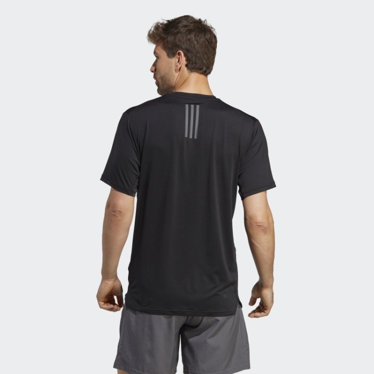 Camiseta De Treinamento Stretch Sazonal Preta Adidas Train Essentials