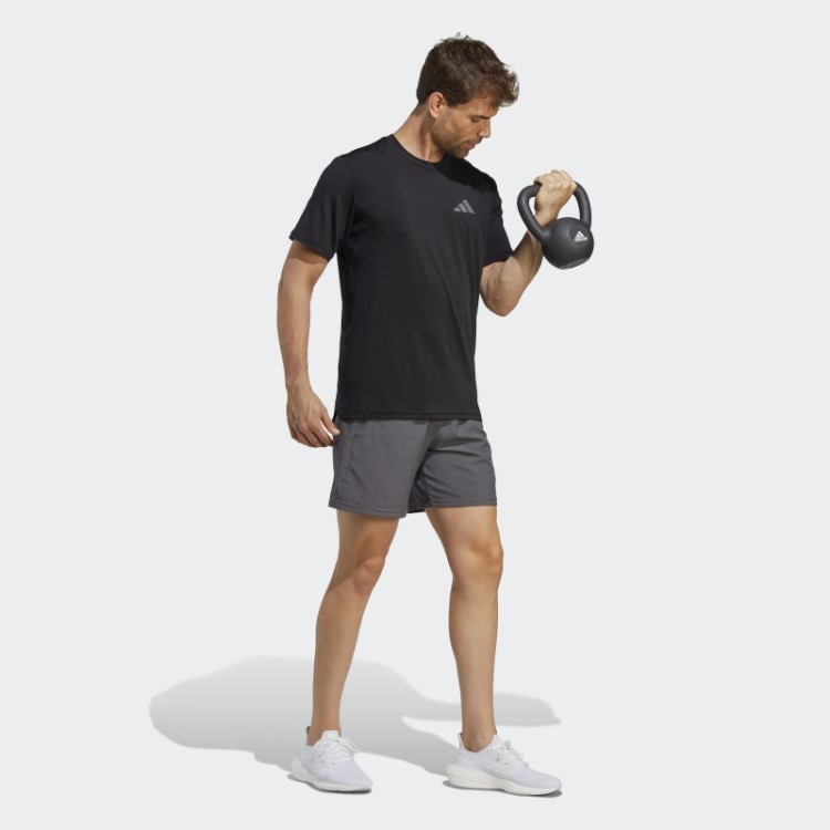 Camiseta De Treinamento Stretch Sazonal Preta Adidas Train Essentials