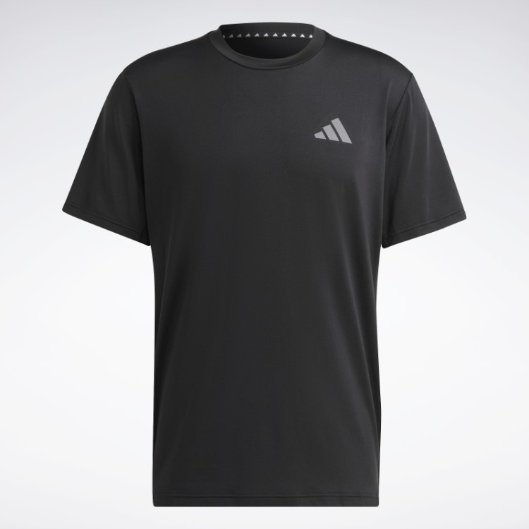 Camiseta De Treinamento Stretch Sazonal Preta Adidas Train Essentials