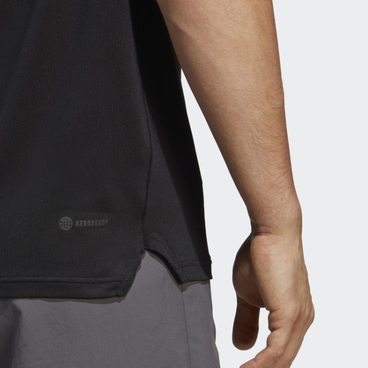 Camiseta De Treinamento Stretch Sazonal Preta Adidas Train Essentials