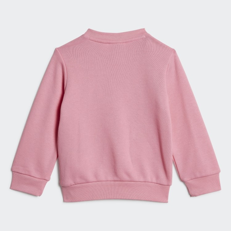 Conjunto De Moletom Da Tripulação Rosa Adidas