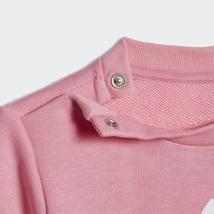 Conjunto De Moletom Da Tripulação Rosa Adidas