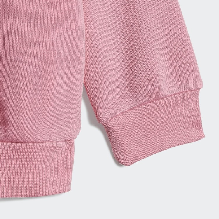 Conjunto De Moletom Da Tripulação Rosa Adidas