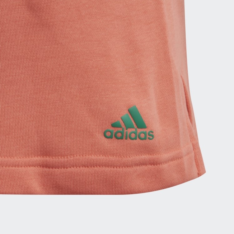 Adidas Coral Summerglam Vestido Estampado Com Capuz