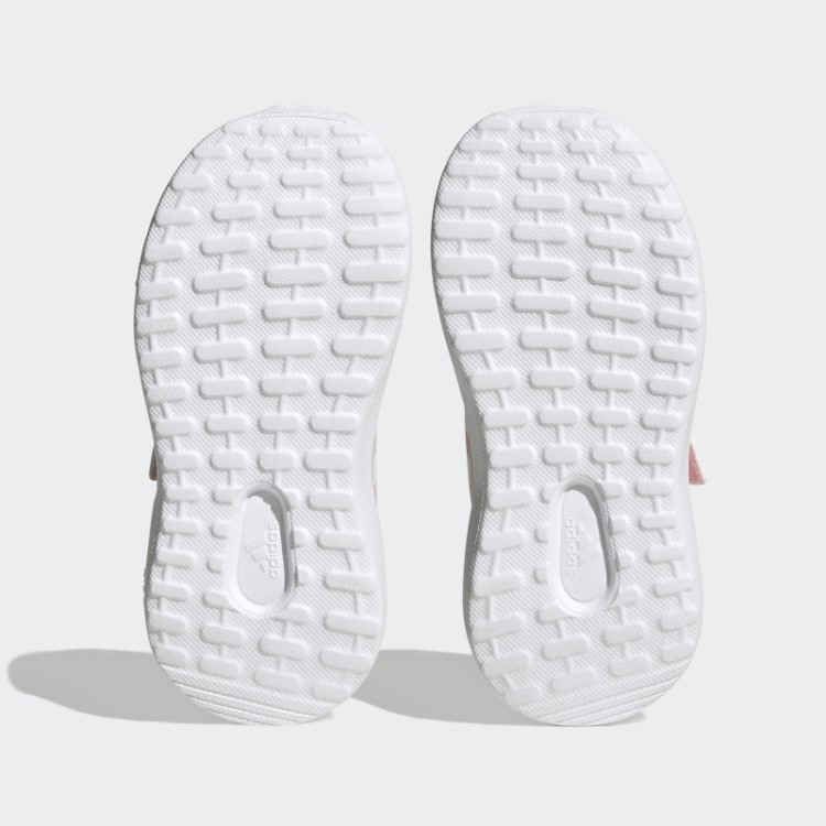 Elegante Dourado Adidas Fortarun 2.0 Cloudfoam Sport Running Tênis Elástico De Renda Com Tira Superior