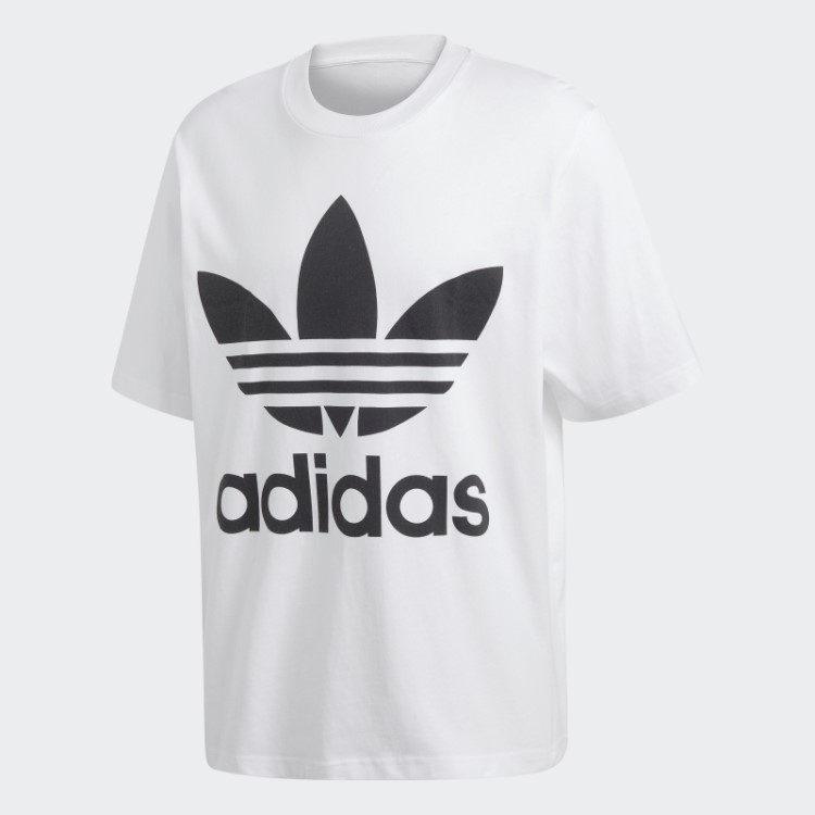 Camiseta Oversize Trefoil Branca Adidas