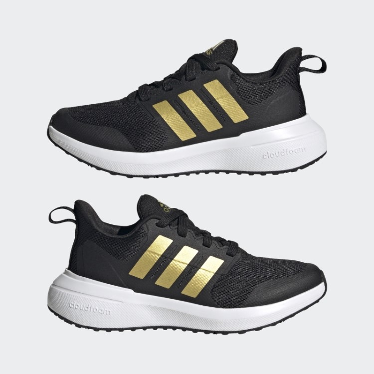 Tênis Preto Adidas Fortarun 2.0 Cloudfoam Com Cadarço