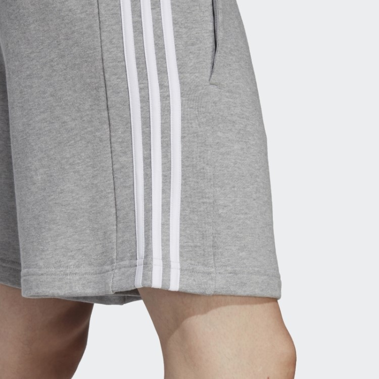 Short Cinza Médio Adidas Essentials French Terry Com As Três Listras