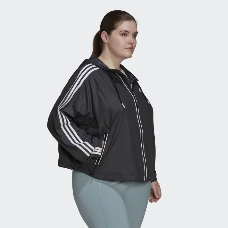 Bsc 3 Listras Jaqueta Corta-vento (tamanho Grande) Adidas Preto