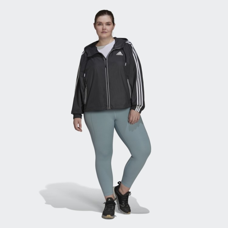 Bsc 3 Listras Jaqueta Corta-vento (tamanho Grande) Adidas Preto