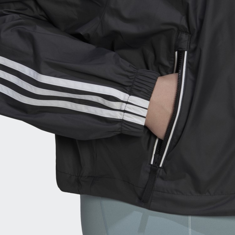 Bsc 3 Listras Jaqueta Corta-vento (tamanho Grande) Adidas Preto
