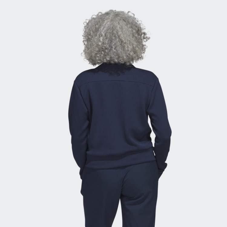 Jaqueta Bomber De Malha Adidas Azul Marinho