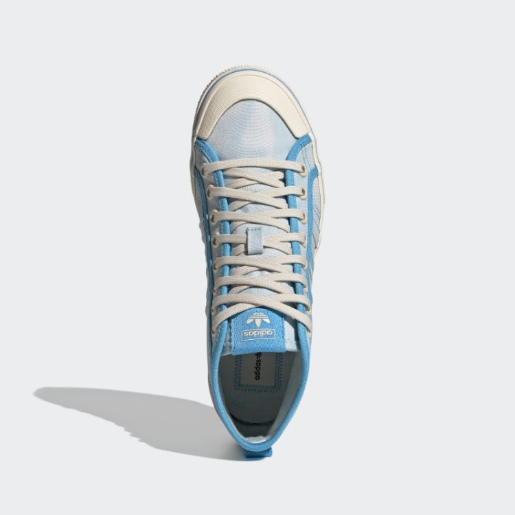 Sapatos Brancos Adidas Nizza Plataforma Mid Elegantes