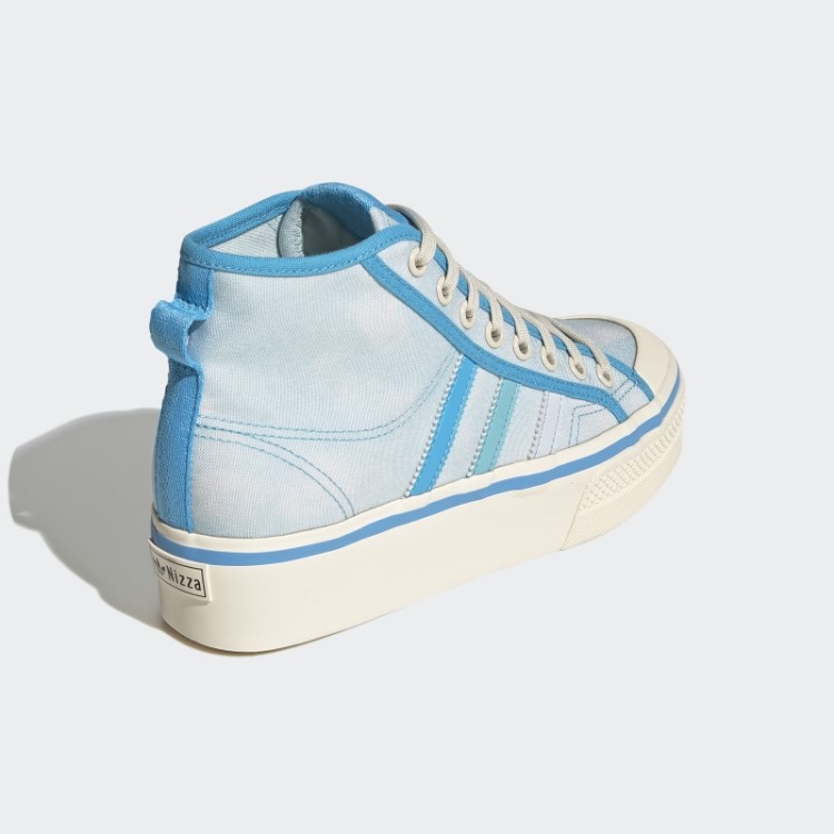 Sapatos Brancos Adidas Nizza Plataforma Mid Elegantes