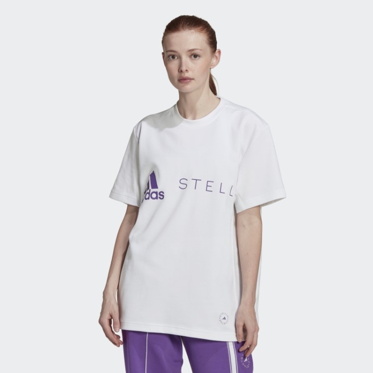 Camiseta Branca Adidas By Stella Mccartney Logo Quente