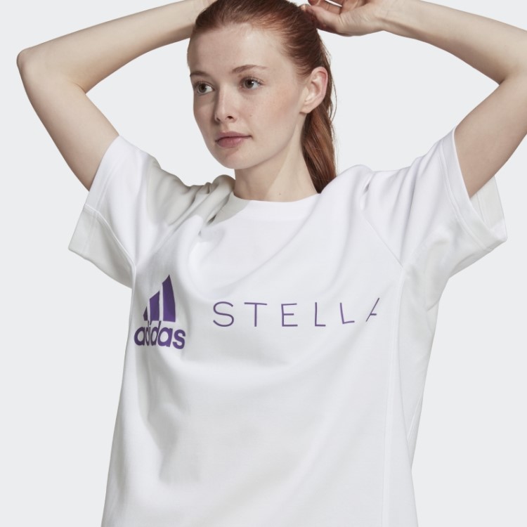 Camiseta Branca Adidas By Stella Mccartney Logo Quente