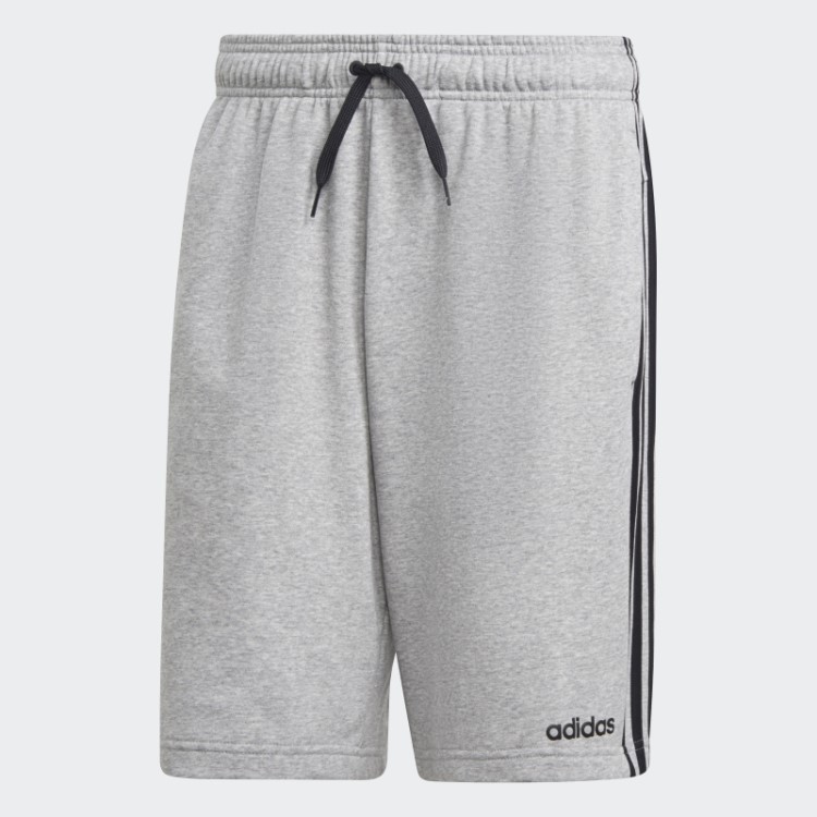 Shorts French Terry Essentials Com As Três Listras Cinza Médio Adidas