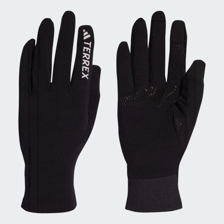 Luvas Pretas De Lã Merino Adidas Terrex