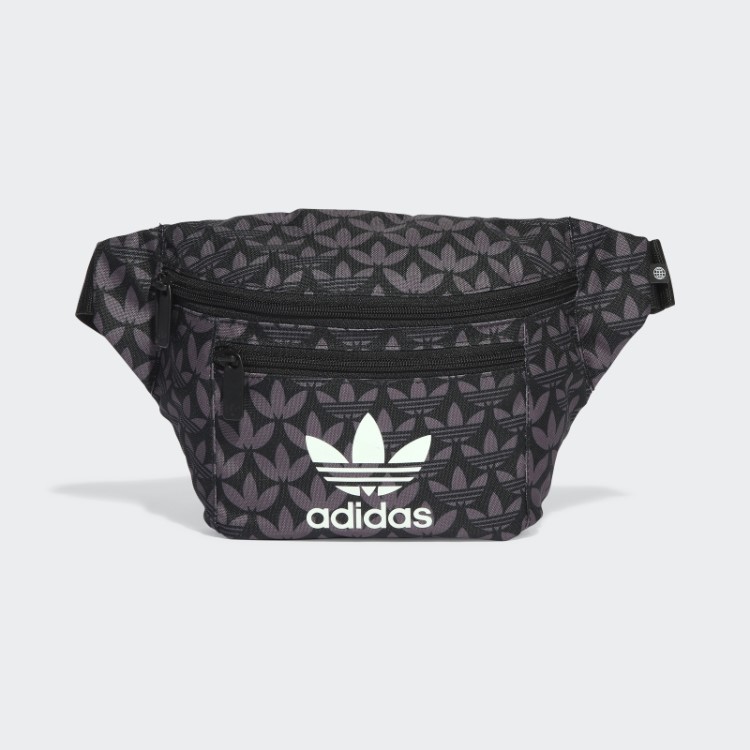 Bolsa De Cintura Monograma Preta Adidas