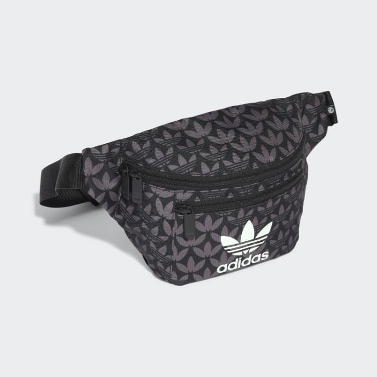 Bolsa De Cintura Monograma Preta Adidas