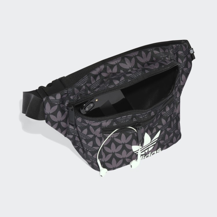 Bolsa De Cintura Monograma Preta Adidas
