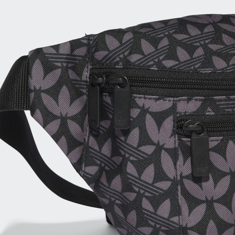 Bolsa De Cintura Monograma Preta Adidas