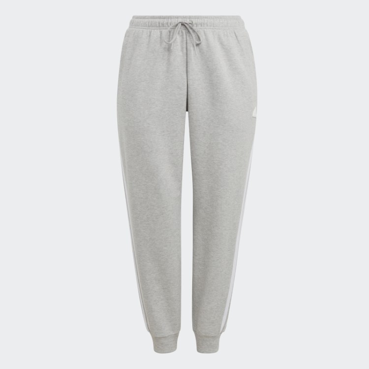 ícones Da Moda Calças Regulares Com As Três Listras (tamanho Grande) Adidas Cinza Médio