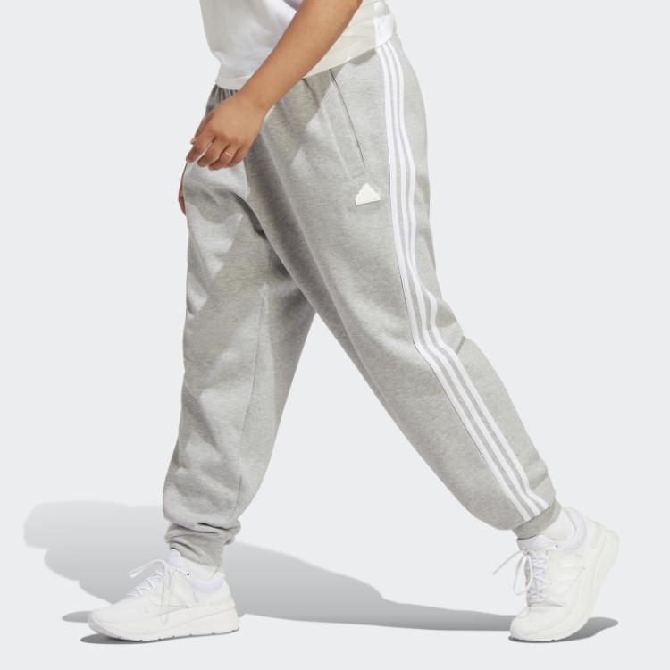 Future Icons Calça Regular Com As Três Listras (tamanho Grande) Adidas Cinza Médio Elegante