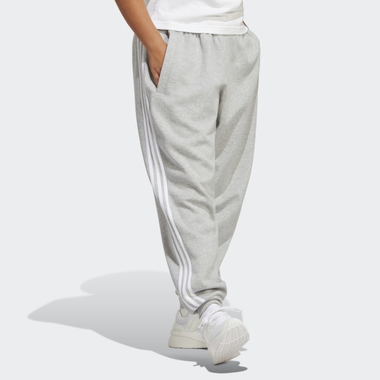 Future Icons Calça Regular Com As Três Listras (tamanho Grande) Adidas Cinza Médio Elegante