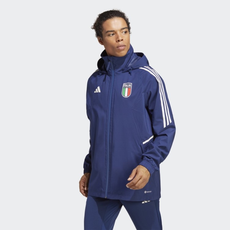 Jaqueta De Chuva Azul Escuro Italia Condivo 23 Adidas