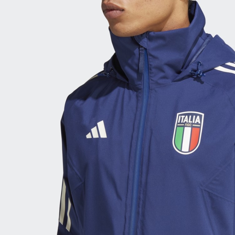 Jaqueta De Chuva Azul Escuro Italia Condivo 23 Adidas