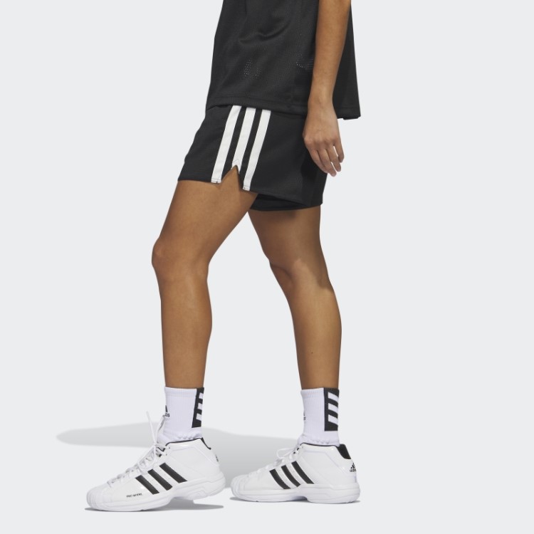 Bermuda De Basquete Adidas Select 3 Listras Preta