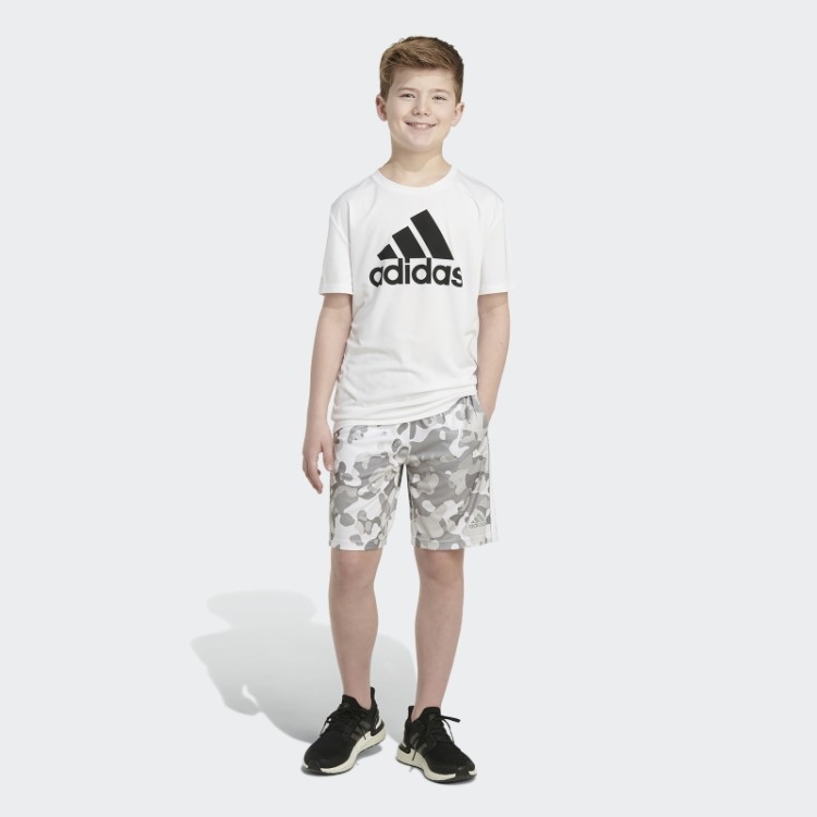 Short Camuflado Com Estampa Allover Branco Adidas
