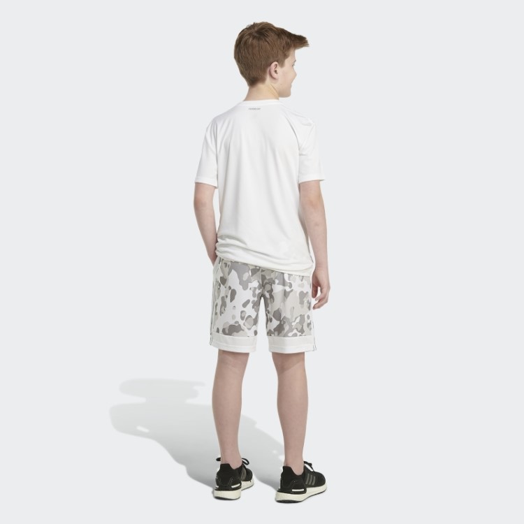 Short Camuflado Com Estampa Allover Branco Adidas