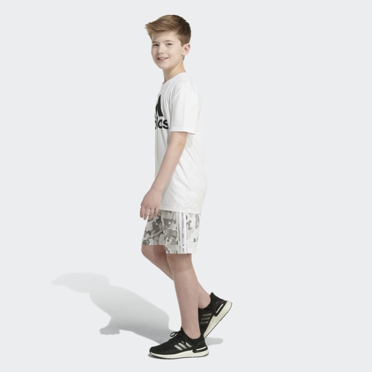 Short Camuflado Com Estampa Allover Branco Adidas