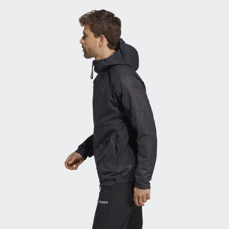Jaqueta De Chuva Preta Adidas Terrex Utilitas Rain.rdy De 2,5 Camadas