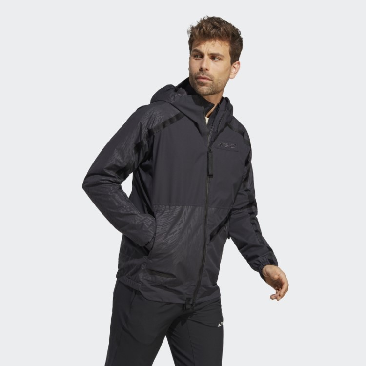 Jaqueta De Chuva Preta Adidas Terrex Utilitas Rain.rdy De 2,5 Camadas