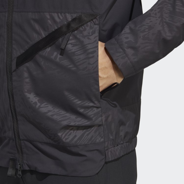 Jaqueta De Chuva Preta Adidas Terrex Utilitas Rain.rdy De 2,5 Camadas