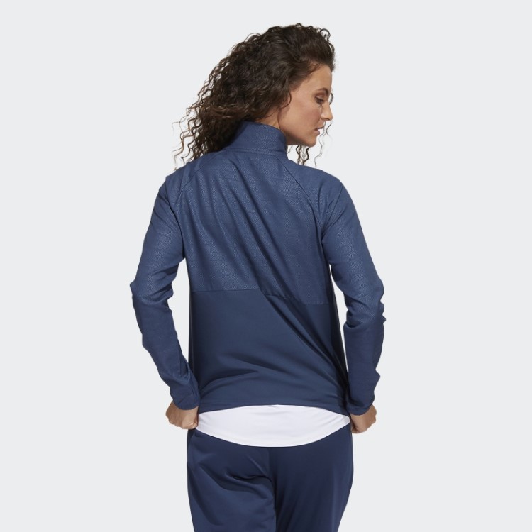 Pulôver De Pressão 1/4 Em Relevo Adidas Navy