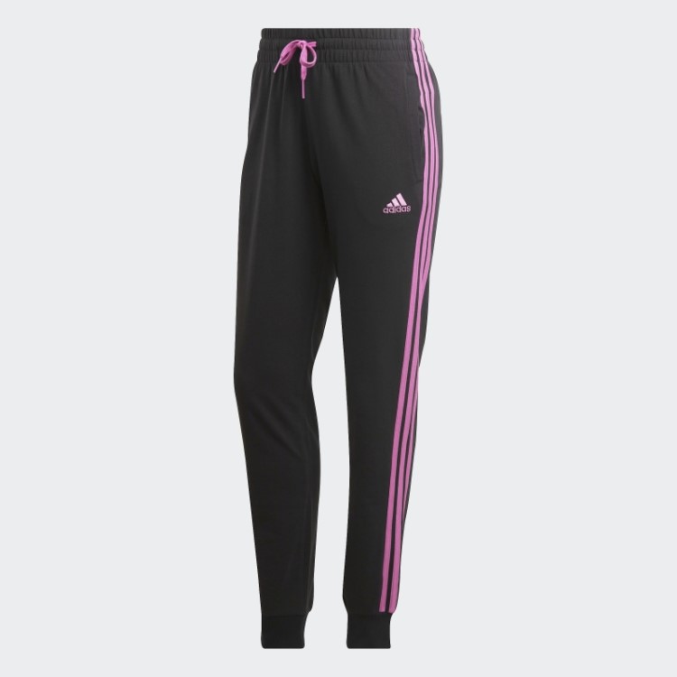 Calças Com As 3 Riscas Essenciais Adidas Pretas