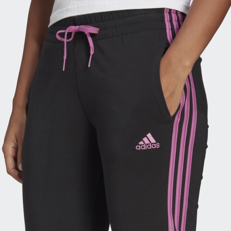 Calças Com As 3 Riscas Essenciais Adidas Pretas