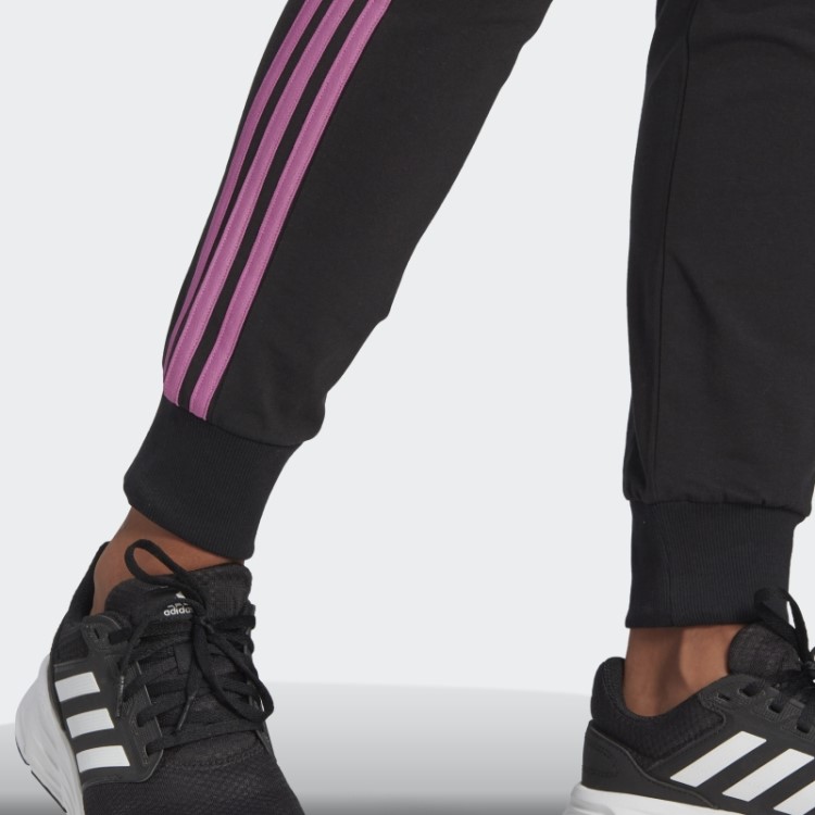 Calças Com As 3 Riscas Essenciais Adidas Pretas