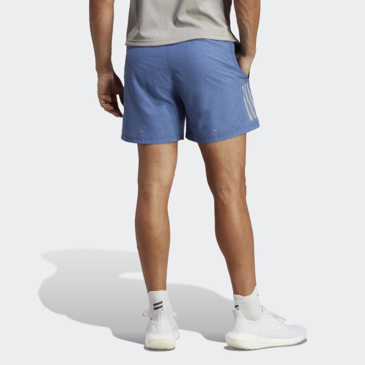 Bermuda Adidas Own The Run Heather Azul Escuro Melange