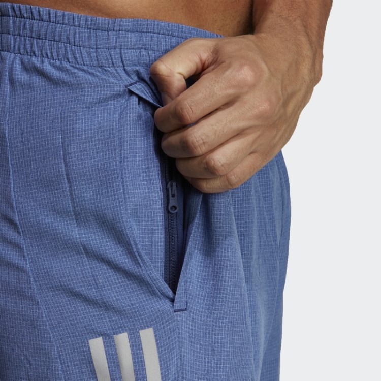 Bermuda Adidas Own The Run Heather Azul Escuro Melange