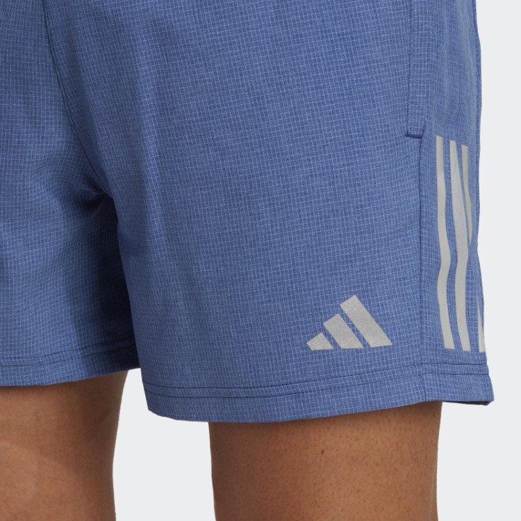 Bermuda Adidas Own The Run Heather Azul Escuro Melange