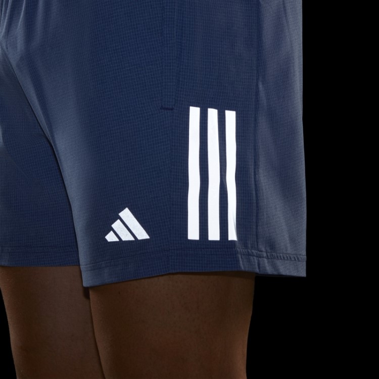 Bermuda Adidas Own The Run Heather Azul Escuro Melange