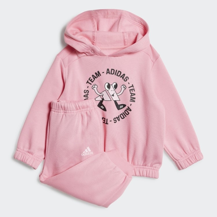 Conjunto De Jogger De Lã Oversized Adidas Rosa Da Equipe (gênero Neutro) Moda
