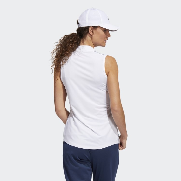 Adidas Camisa Polo Sem Mangas Com Listras Espinha De Peixe Azul Marinho
