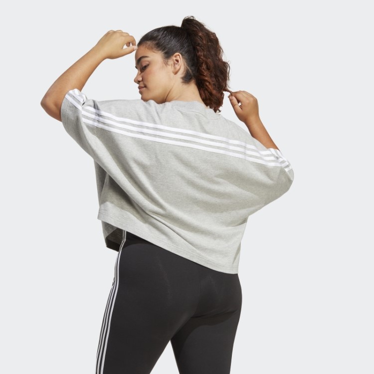 Future Icons Camiseta Com As Três Listras (tamanho Grande) Cinza Médio Adidas